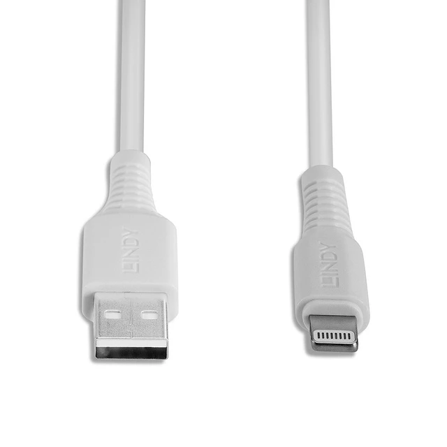 Alt view image 4 of 5 - Lindy 3m USB to Lightning Cable, White