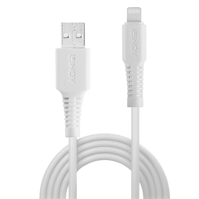 Alt view image 2 of 5 - Lindy 2m USB to Lightning Cable, White