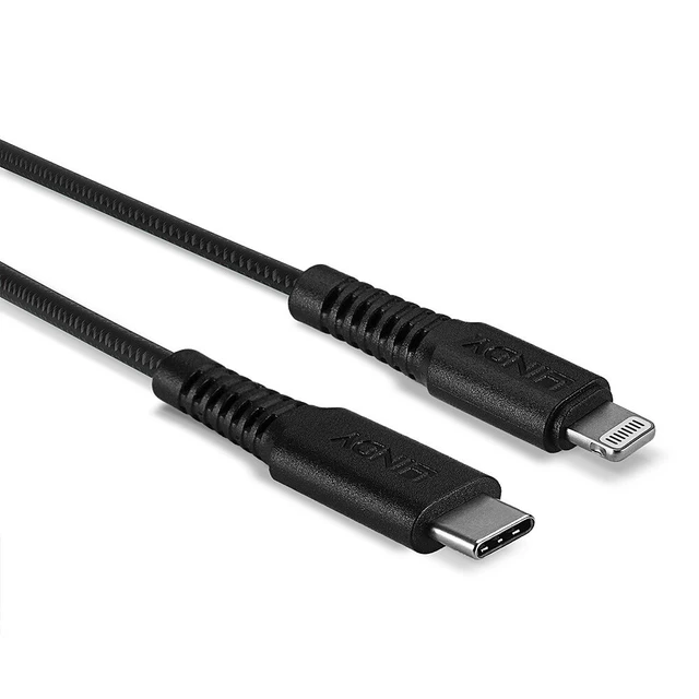 Alt view image 3 of 5 - Lindy 3m Reinforced USB Type C to Lightning Cable