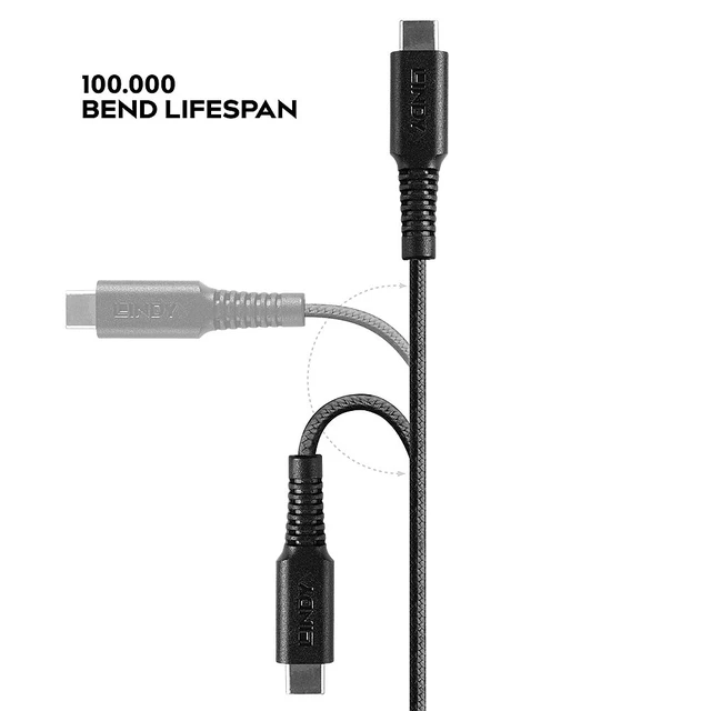 Alt view image 4 of 5 - Lindy 3m Reinforced USB Type C to Lightning Cable