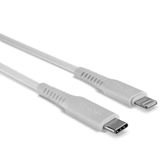 Alt view image 3 of 5 - Lindy 3m USB Type C to Lightning Cable White