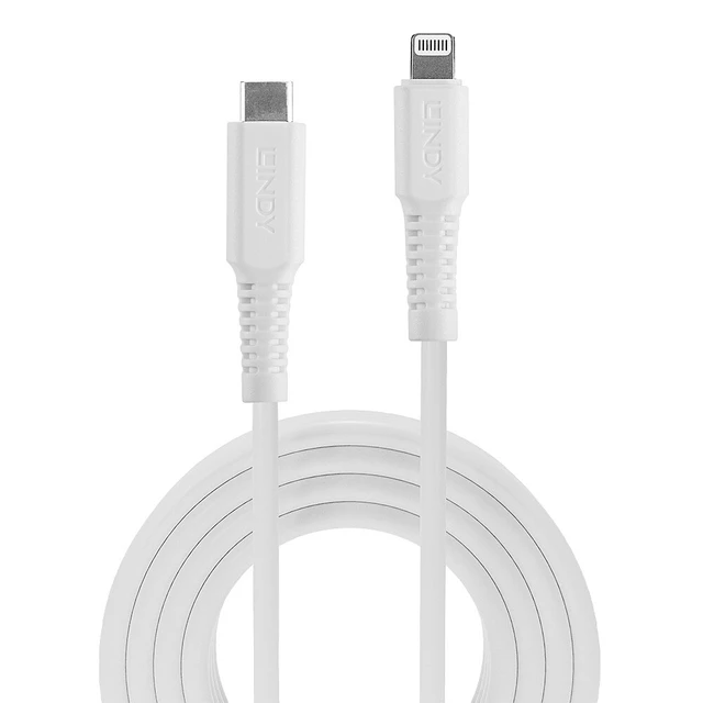 Alt view image 2 of 5 - Lindy 0.5m USB Type C to Lightning Cable, White