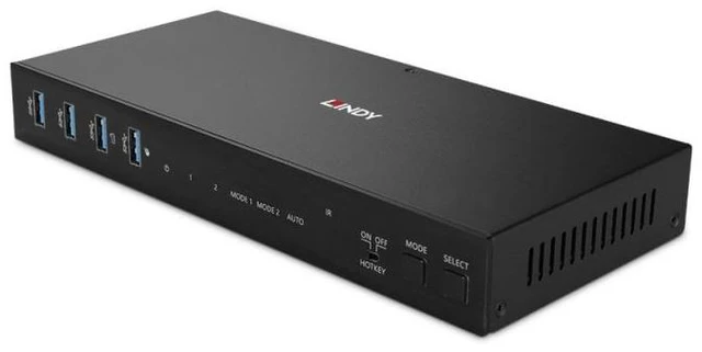 Main image of Lindy 2 Port Dual Head HDMI 4K60, USB 3.0 KVM Switch
