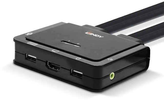 Main image of Lindy 2 Port HDMI 18G, USB Type C, USB 2.0 and Audio Cable KVM Switch