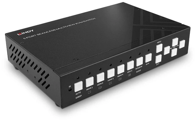 Main image of Lindy 5 Port Seamless Multiview KVM Switch