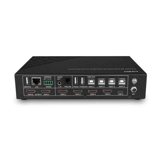 Alt view image 2 of 5 - Lindy 5 Port Seamless Multiview KVM Switch