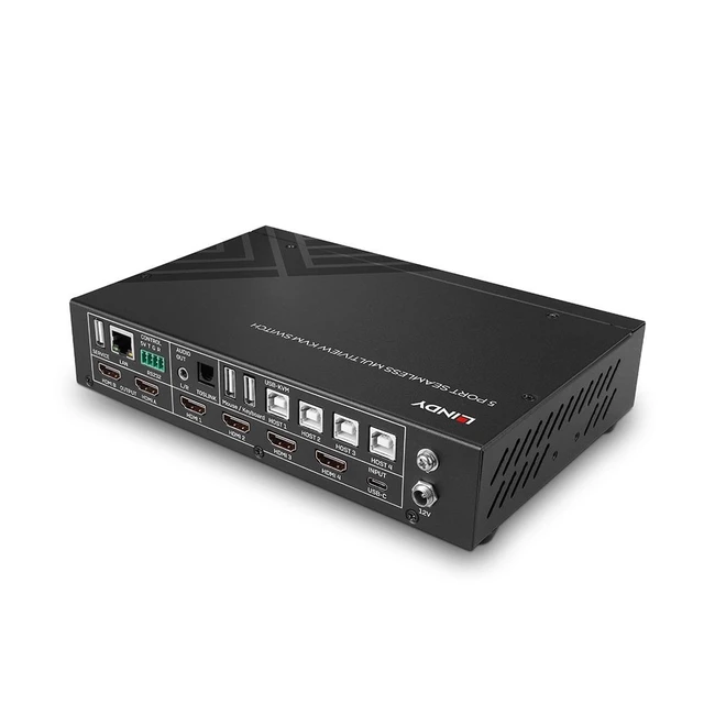 Alt view image 5 of 5 - Lindy 5 Port Seamless Multiview KVM Switch