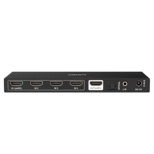 Alt view image 4 of 5 - Lindy 4 Port HDMI 8K60 Switch with eARC