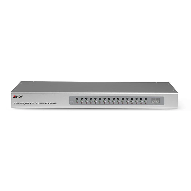 Alt view image 3 of 3 - Lindy 16 Port VGA and USB Combo KVM Switch