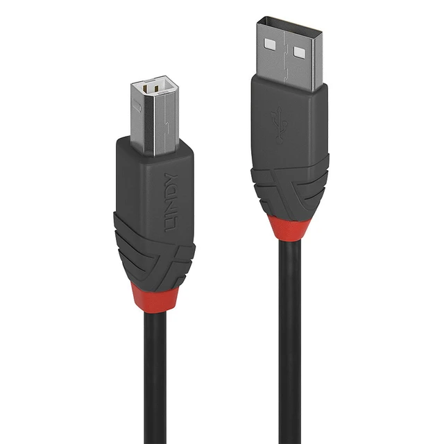 Alt view image 8 of 9 - Lindy 5m USB 2.0 Type A to B Cable, Anthra Line 36675