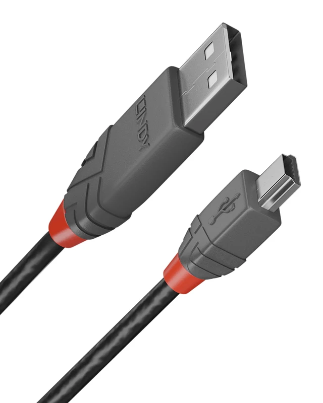 Alt view image 3 of 4 - Lindy 0,2m USB 2.0 Type A to Mini-B Cable, Anthra Line - 36720