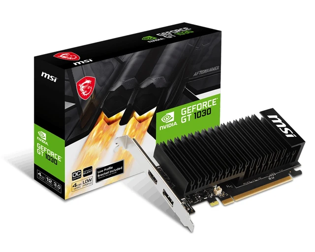 Alt view image 4 of 8 - MSI GeForce GT 1030 4GHD4 LP OC NVIDIA 4 GB GDDR4 - V812-037R