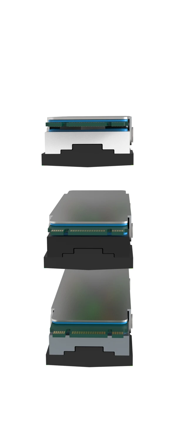 Alt view image 2 of 4 - Xilence M2SSD.B.ARGB Memory module Cooler Black 1 pc(s)