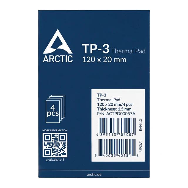 Alt view image 5 of 5 - ARCTIC TP-3 Premium Performance Thermal Pad 120 x 20 mm, 1.5 mm