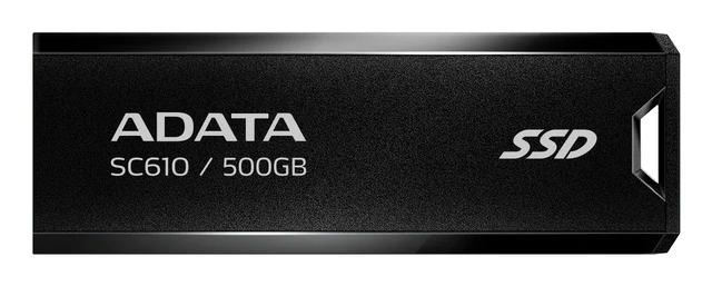 Alt view image 8 of 12 - ADATA SSD External 500GB SC610 Read Speed 550MB/s USB 3.2 Gen 2 USB-A SC610-500G-CBK/RD