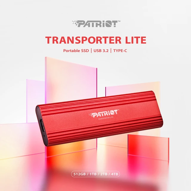 Alt view image 9 of 9 - Patriot Transporter Lite 512GB Type-C USB 3.2 Gen 2 External Portable SSD - External Solid State Drive - PTPL512GPEC