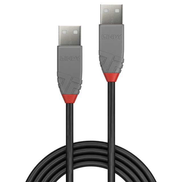 Alt view image 4 of 4 - Lindy 2m USB 2.0 Type A Cable, Anthra Line 36693