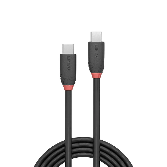 Alt view image 4 of 4 - Lindy 1.5m USB 3.2 Type C Cable 3A, Black Line 36907