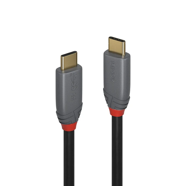 Alt view image 3 of 4 - Lindy 1,5m USB 3.2 Type C Cable, 5A PD, Anthra Line 36902