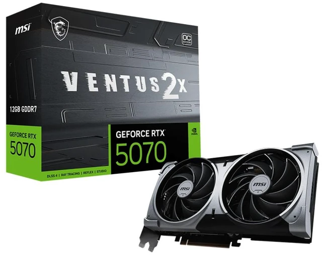 Main image of MSI GeForce RTX 5070 12G VENTUS 2X OC NVIDIA 12 GB GDDR7