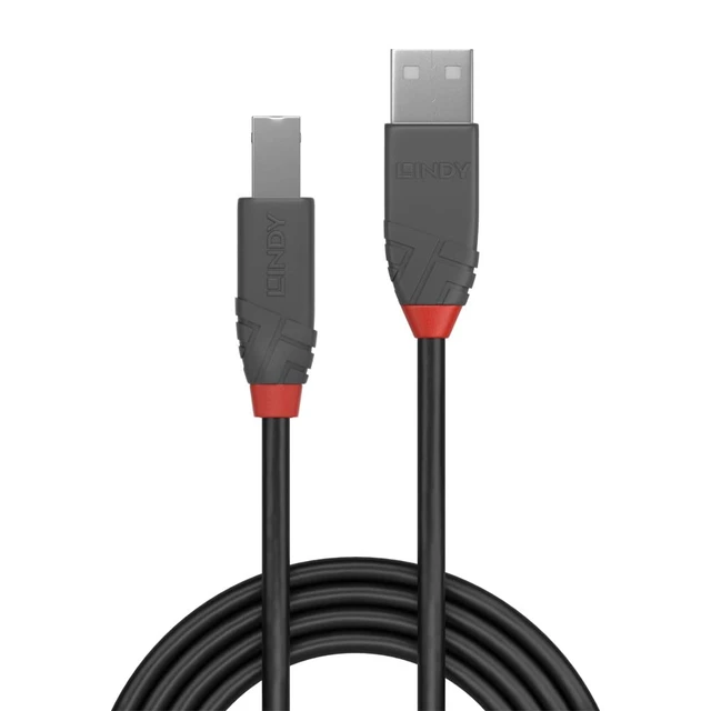 Alt view image 7 of 7 - Lindy 10m USB 2.0 Type A to B Cable, Anthra Line 36677