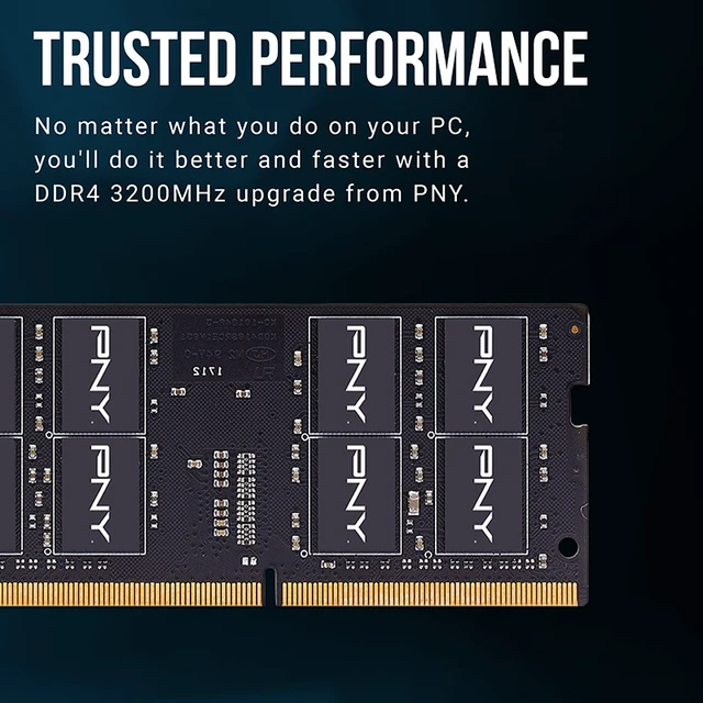 Alt view image 12 of 13 - PNY - Performance 16GB 3200MH DDR4 DRAM CL22 SODIMM Notebook/Laptop Memory - Black (MN16GSD43200-TB)