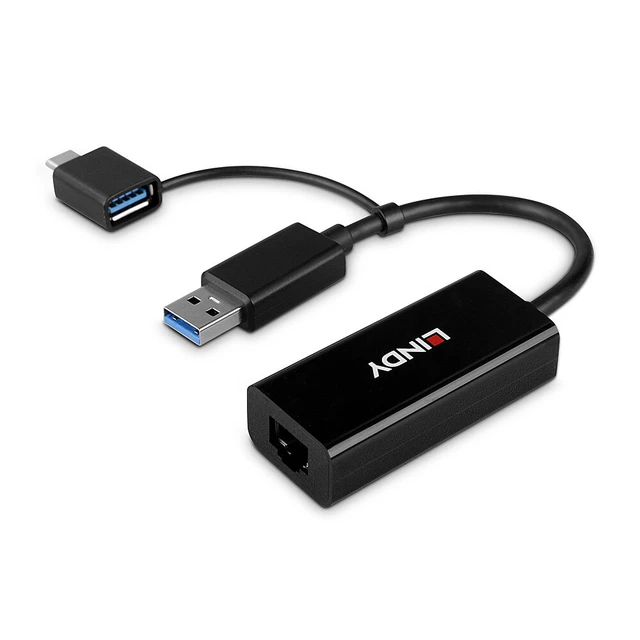 Alt view image 5 of 5 - Lindy USB 3.2 Gen 1 Gigabit Ethernet Converter