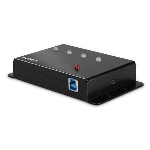 Alt view image 2 of 5 - Lindy 43374 interface hub USB 3.2 Gen 1 (3.1 Gen 1) Type-B 5000 Mbit/s Black