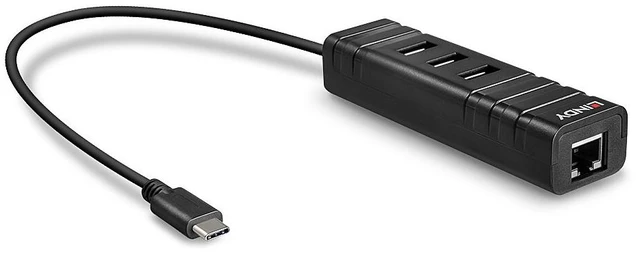Main image of Lindy USB 3.1 Hub & Gigabit Ethernet Adapter