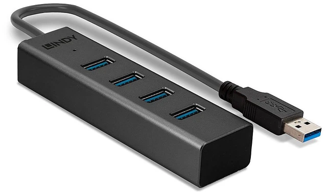 Alt view image 3 of 5 - Lindy 4 Port USB 3.0 Hub