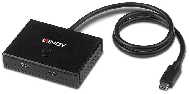 Main image of Lindy 2 Port USB 3.2 Gen 2 Type C Bi-Directional Switch