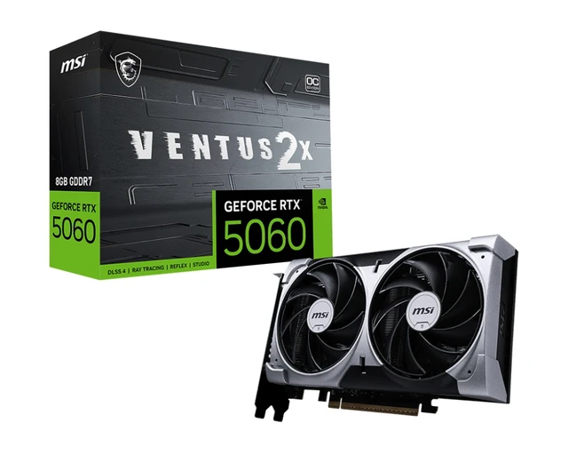 Alt view image 5 of 9 - MSI GeForce RTX 5060 8G VENTUS 2X OC GDDR7 Video Graphics Card - OEM