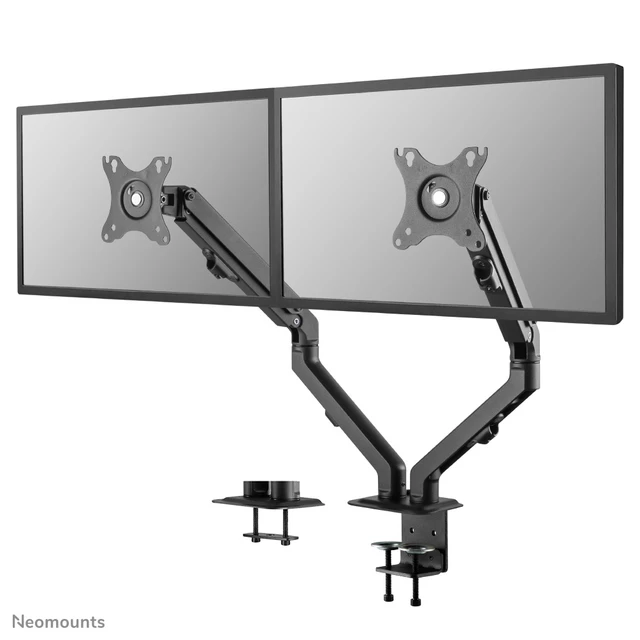 Alt view image 5 of 9 - Neomounts FPMA-D650D - Mounting kit - full-motion - for 2 LCD displays - steel - black - screen size: 17"-27" - clamp mo