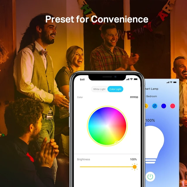 Alt view image 4 of 5 - TP-Link Tapo Smart Wi-Fi Light Bulb, Multicolor