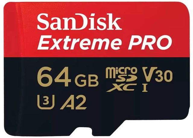 Alt view image 14 of 14 - SanDisk 64GB Extreme PRO A2 microSDXC Card UHS-I U3 V30 Read Speed up to 200MB/s for 4K UHD Video (SDSQXCU-064G-GN6MA)