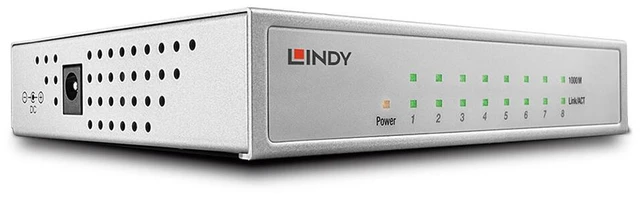 Main image of Lindy Network Switch - Gigabit, Desktop, 8 Port, 10/100/1000