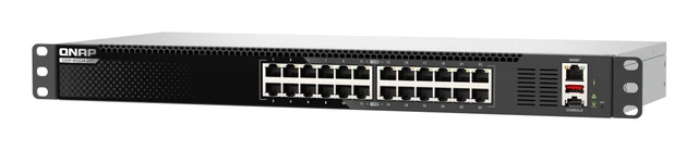 Alt view image 3 of 5 - QNAP QSW-M3224-24T network switch Managed L3 10G Ethernet (100/1000/10000) 1U Black, Silver