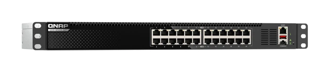 Alt view image 4 of 5 - QNAP QSW-M3224-24T network switch Managed L3 10G Ethernet (100/1000/10000) 1U Black, Silver