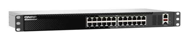 Alt view image 5 of 5 - QNAP QSW-M3224-24T network switch Managed L3 10G Ethernet (100/1000/10000) 1U Black, Silver