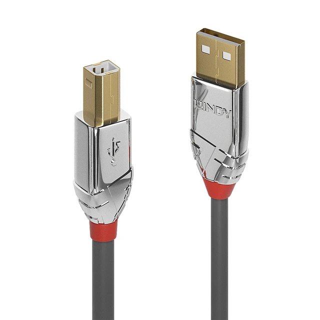 Alt view image 3 of 4 - Lindy 5m USB 2.0 Type A to B Cable, Cromo Line - 36644