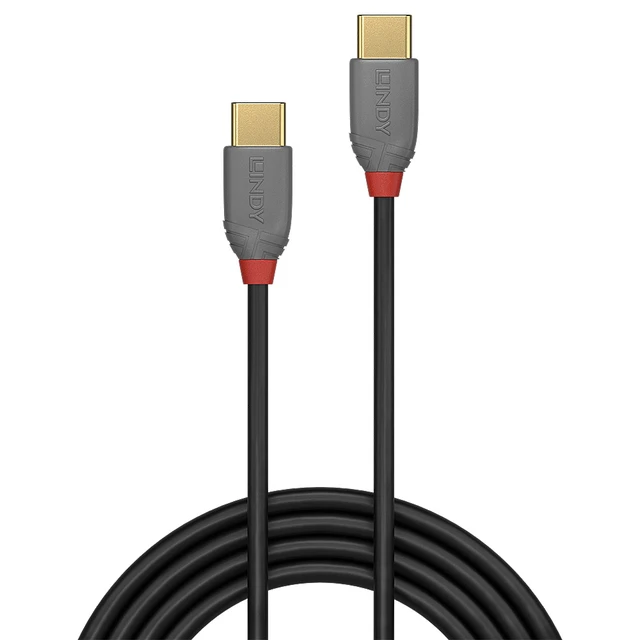 Alt view image 4 of 4 - Lindy 3m USB 2.0 Type C to C Cable, Anthra Line - 36873