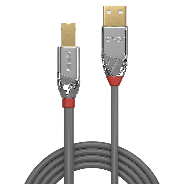 Alt view image 4 of 4 - Lindy 1m USB 2.0 Type A to B Cable, Cromo Line 36641