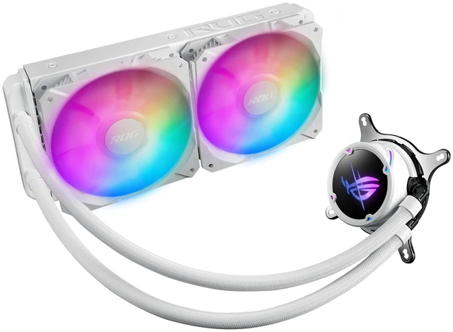 Main image of ASUS ROG STRIX LC II 240 ARGB White Edition Processor All-in-one liquid cooler 12 cm 1 pc(s)