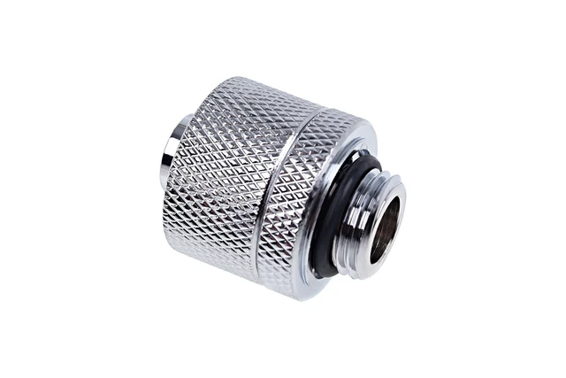 Alt view image 7 of 8 - Alphacool Eiszapfen G1/4" to 10mm ID, 16mm OD Compression Fitting for Soft Tubing, Chrome