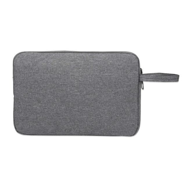Alt view image 4 of 5 - Manhattan Seattle Laptop Sleeve 14.5", Grey, Padded, Extra Soft Internal Cushioning, Main Compartment with double zips, Zippered Front Pocket, Carry Loop, Water Resistant and Durable, Notebook Three