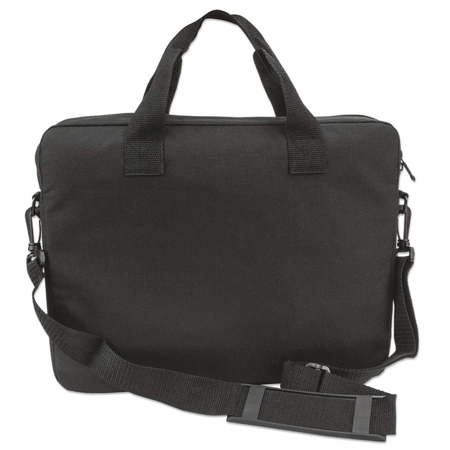Alt view image 4 of 5 - Manhattan London Laptop Bag 14.1", Top Loader, Black, LOW COST, Accessories Pocket, Shoulder Strap (removable), Notebook Case, Three Year Warranty