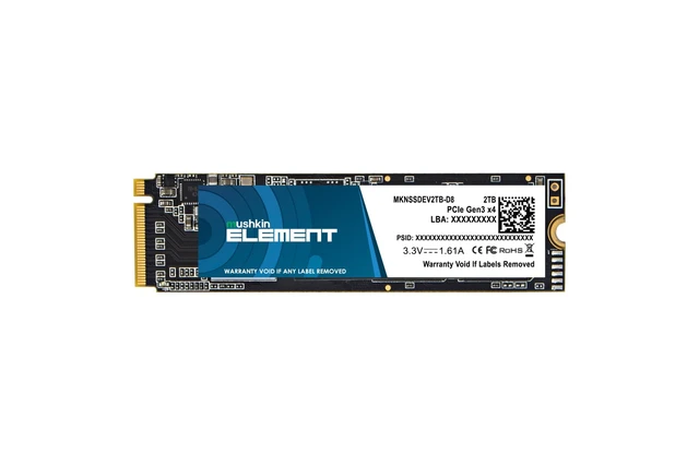 Alt view image 7 of 10 - Mushkin 2TB ELEMENT M.2 2280 PCIE GEN3 X4 Solid State Drive