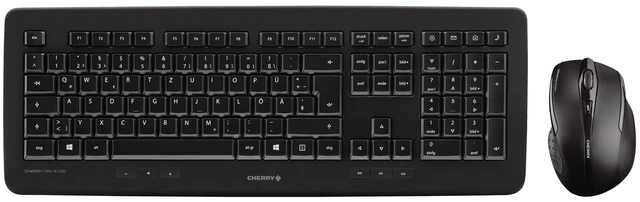Main image of CHERRY DW 5100 keyboard Mouse included RF Wireless QWERTZ German Black