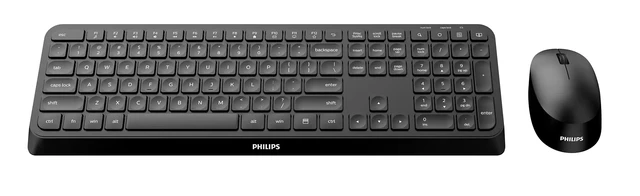 Alt view image 2 of 3 - Philips 3000 series SPT6307B/31 keyboard Mouse included RF Wireless QWERTY English Black
