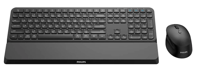 Alt view image 2 of 2 - Philips 6000 series SPT6607B keyboard Mouse included RF Wireless + Bluetooth Black
